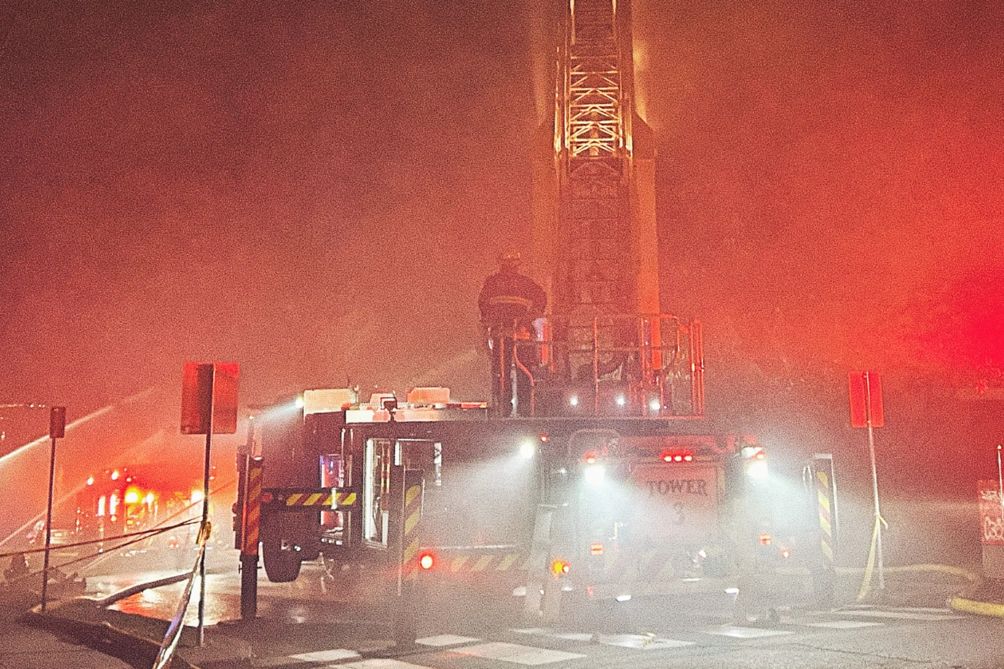 Crews battle major apartment fire in New Westminster, Fourth Avenue closed
