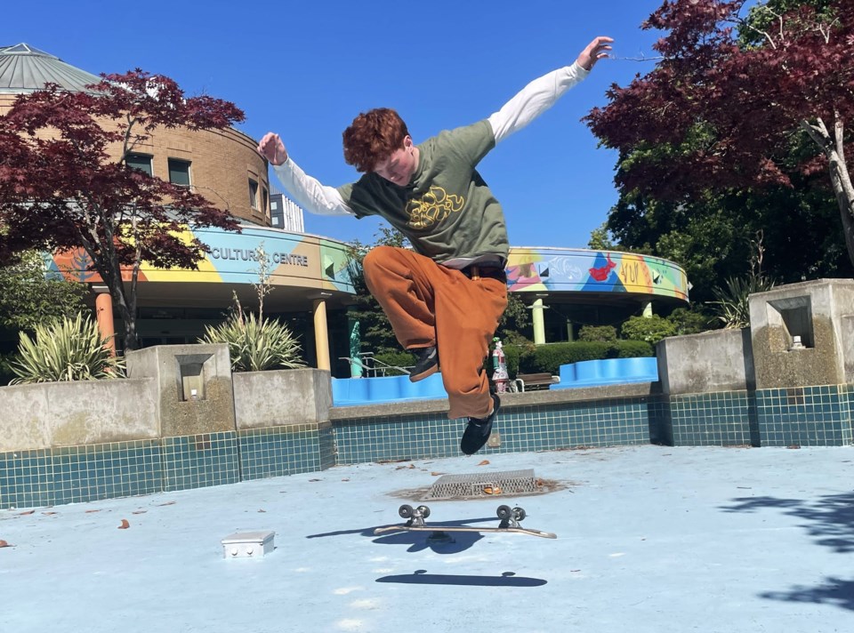 Pro skateboarders demo at Steveston Salmon Festival on Canada Day