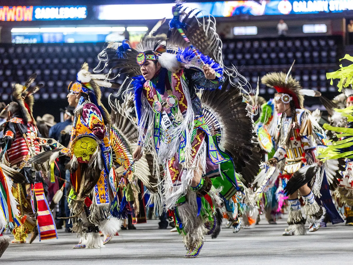 Calgary Stampede powwow draws 800+ Indigenous dancers, drummers to compete in Saddledome