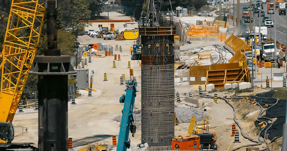 Ontario Line elevated guideway construction accelerating ahead of early 2030s opening