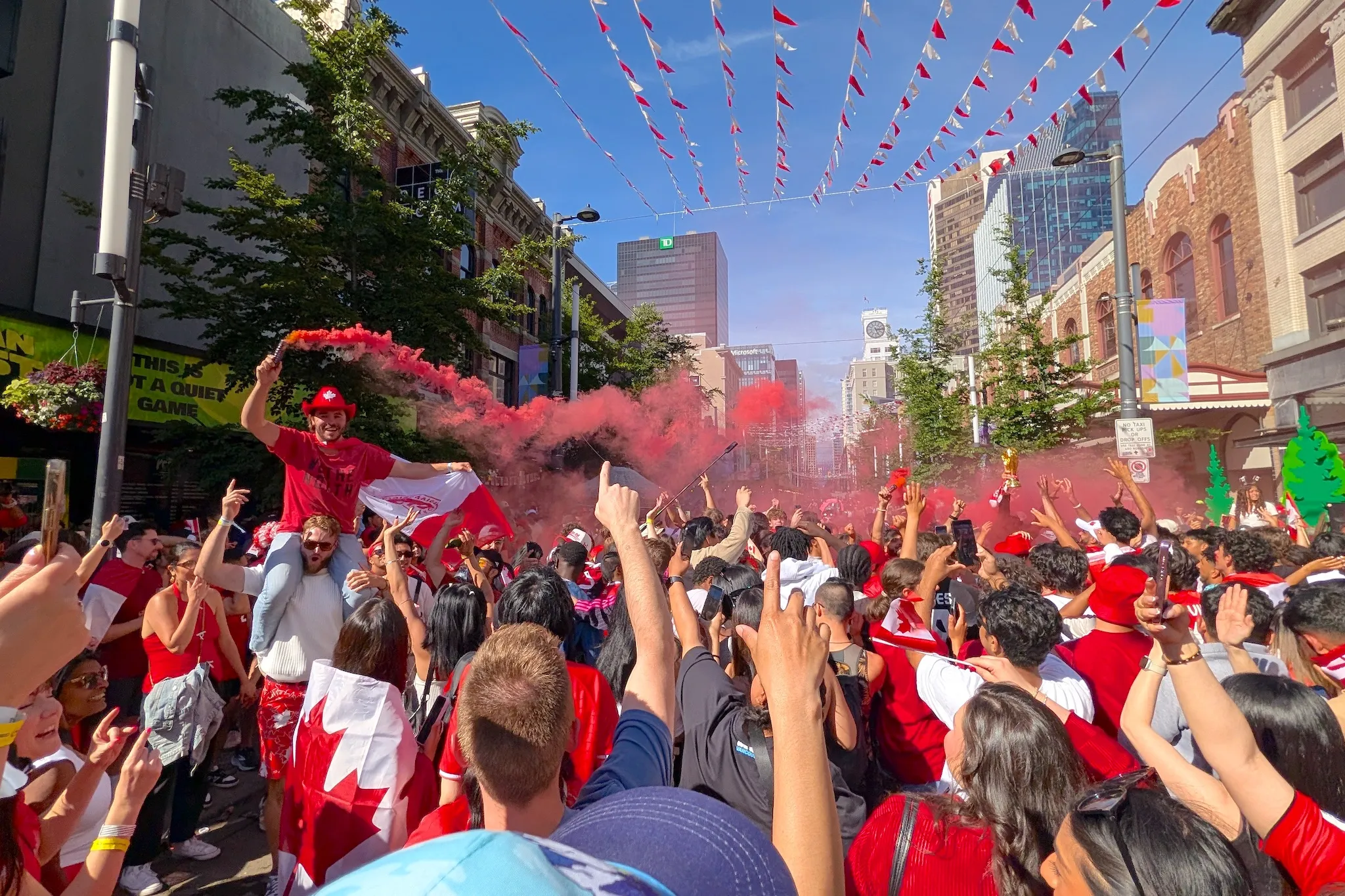 Granville Street pedestrian zone extends through Labour Day after record FIFA World Cup crowds