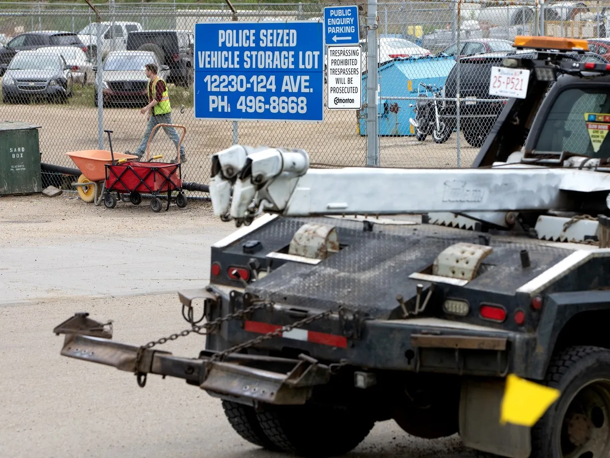 Towing backlog eased as Edmonton creates overflow impound space