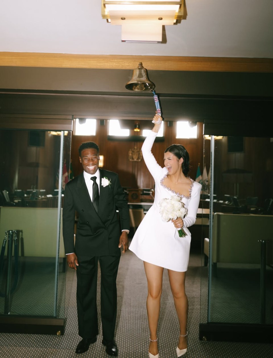 Soccer star Sam Adekugbe weds at Vancouver City Hall after stepping back from competitive play