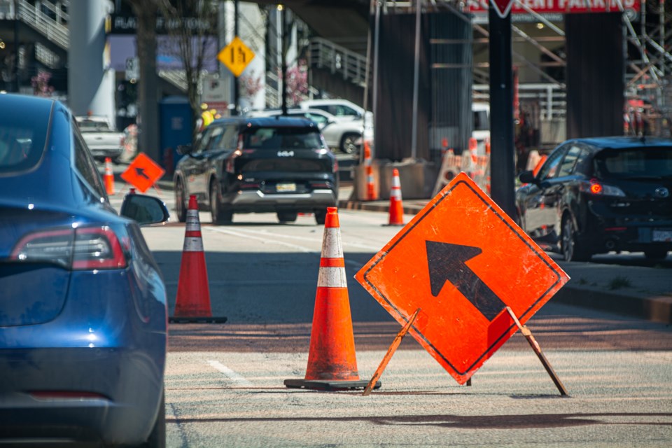 West Broadway reduced to two lanes from Birch to Granville for summer construction