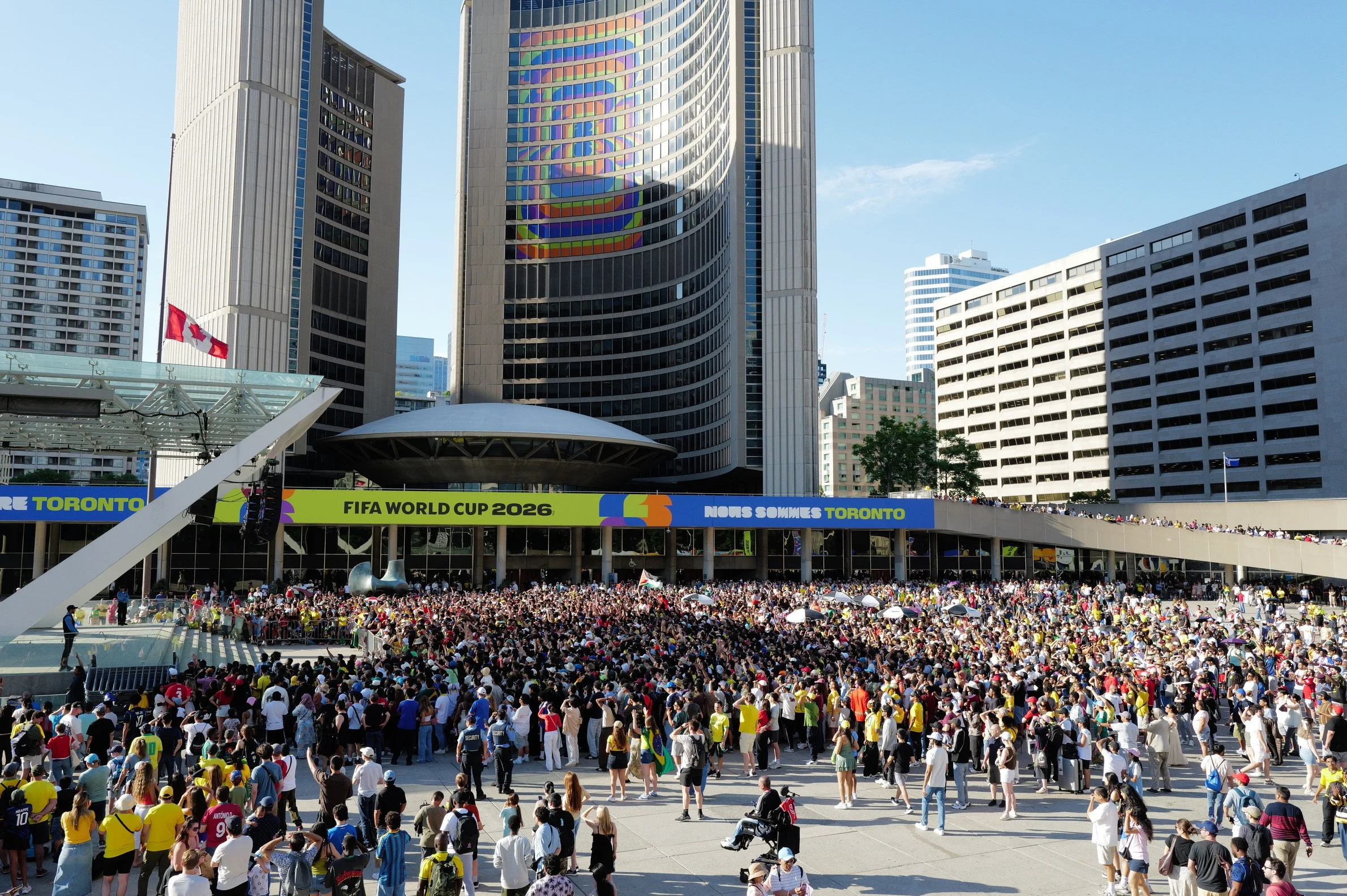 Toronto police arrest soccer fan over 'FIFA = Greed' sign at World Cup match