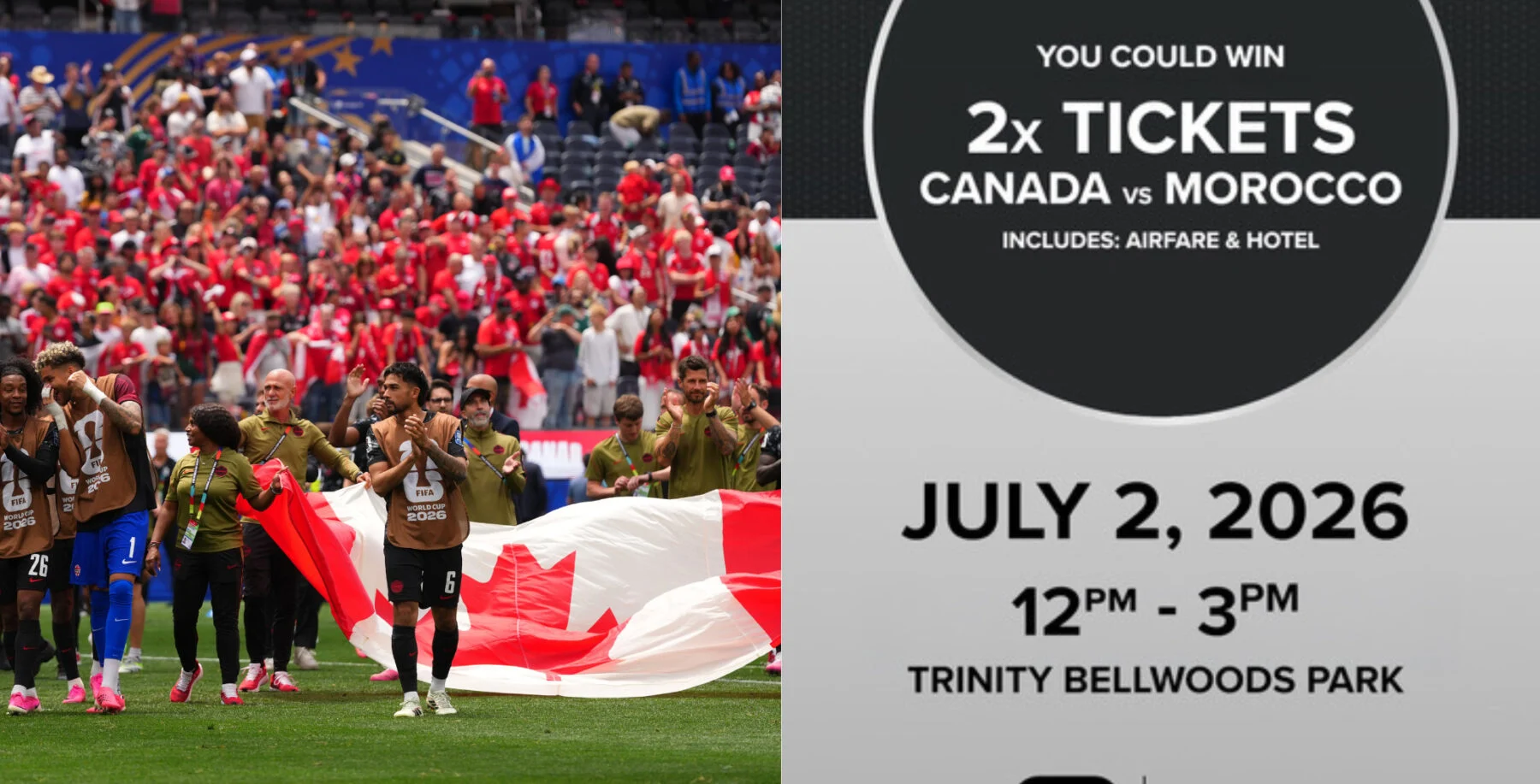 Win a last-minute trip to Houston to cheer on Canada at the World Cup Round of 16