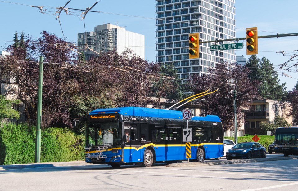 TransLink's new trolleybus arrives with air conditioning and 20-kilometre off-wire range