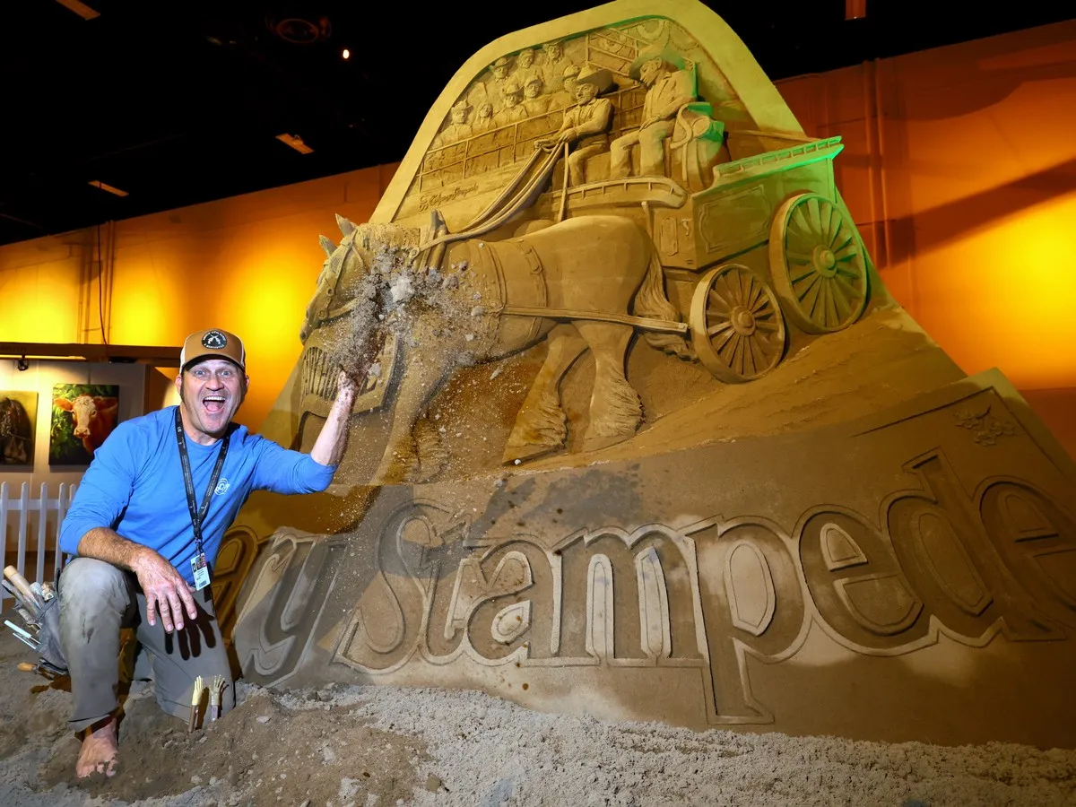 Stampede sand sculptures bring Western art to BMO Centre