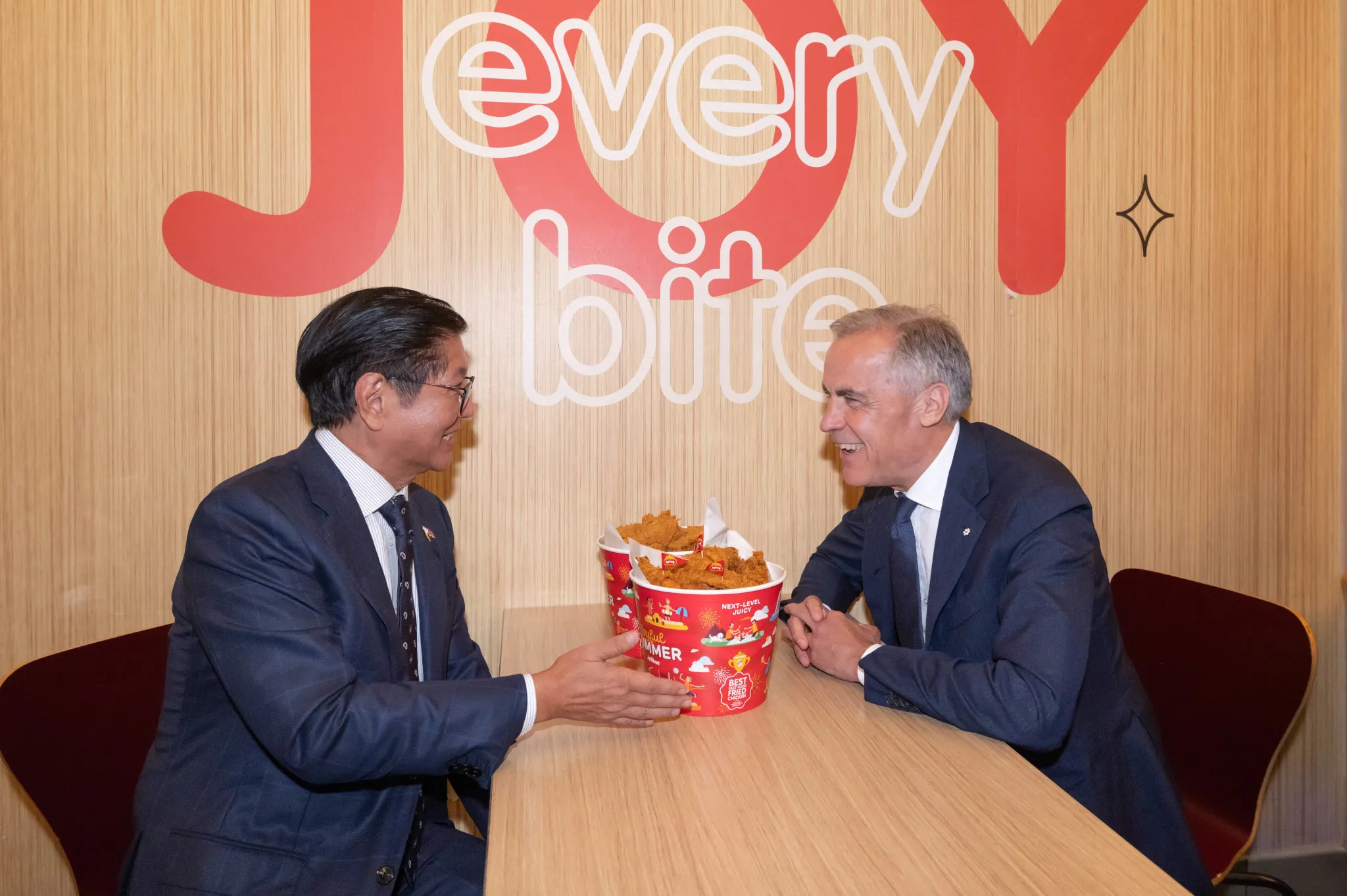 Mark Carney meets Philippine president at Jollibee on Granville Street