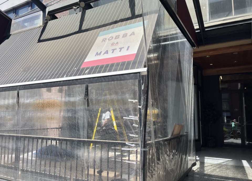 Yaletown's Robba da Matti Italian restaurant suddenly closes