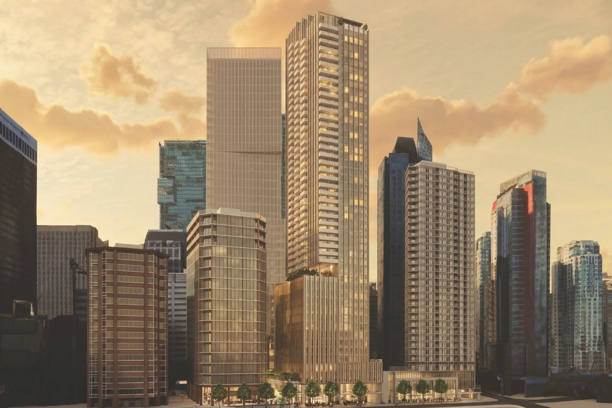 Reliance and Hines propose hotel-condo tower to replace stalled downtown Vancouver office project
