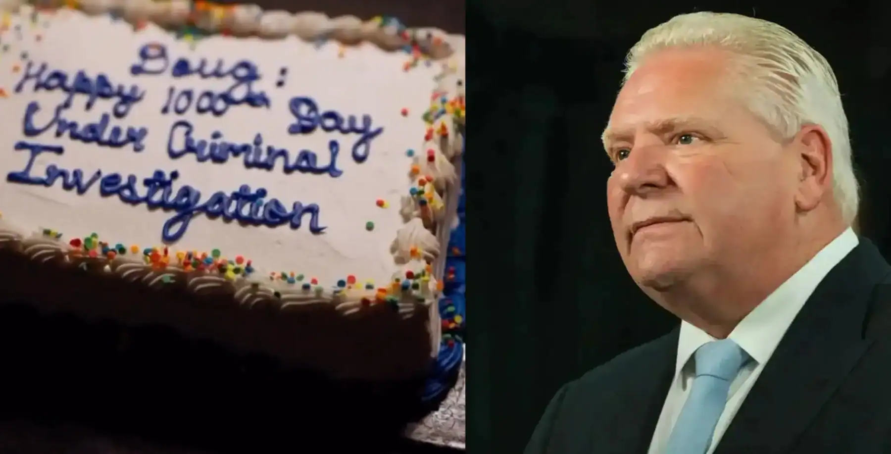 Marit Stiles marks 1,000th day of RCMP Greenbelt investigation with cake for Doug Ford