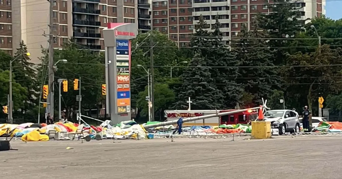 Bouncy castle called 'world's largest' collapsed in Scarborough windstorm on Canada Day