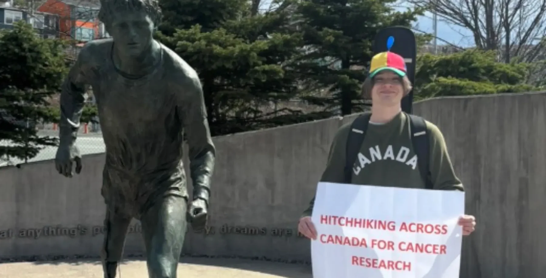 Cancer survivor hitchhikes Canada, raises $109,000