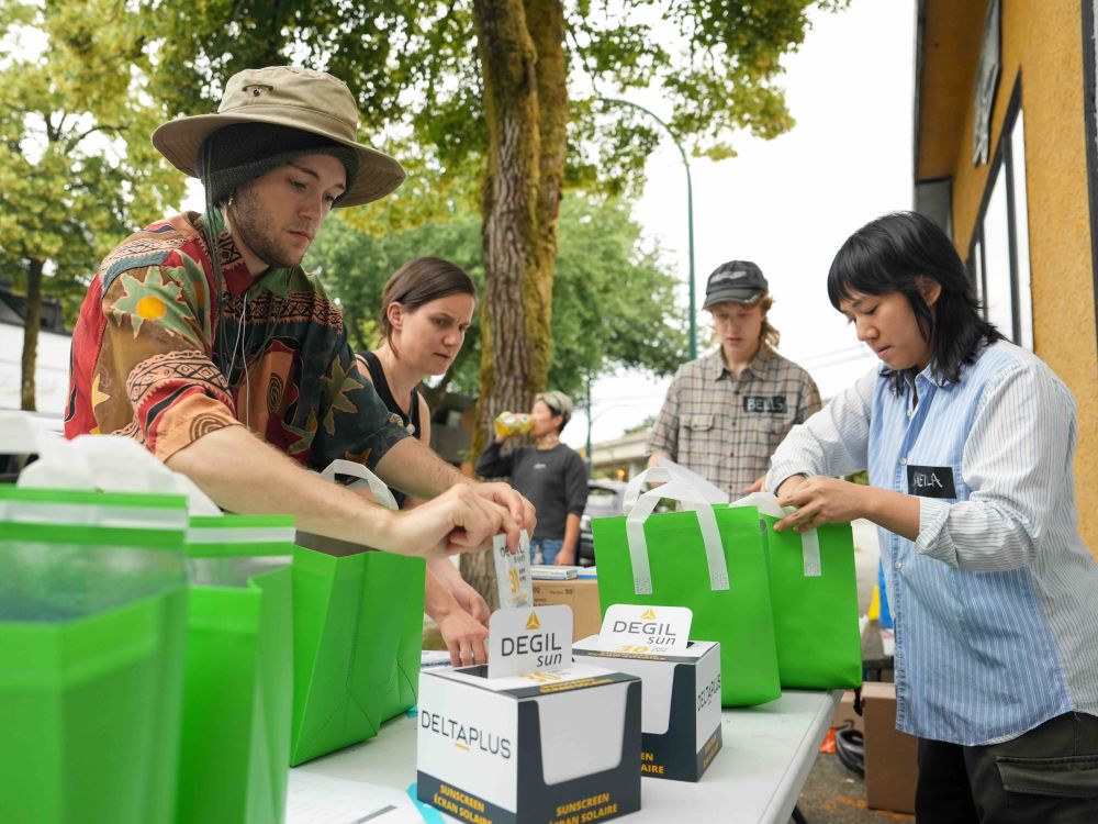 Distro Disco volunteers assemble 400 cooling kits as B.C. faces record heat summer