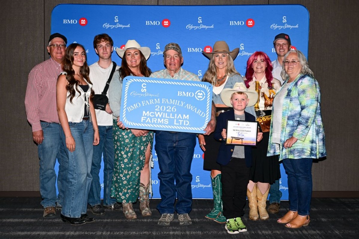 McWilliam farming family from Foothills County honoured as 2026 BMO Farm Family