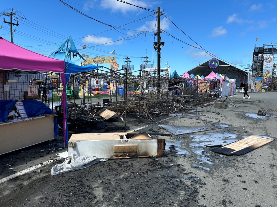 Fire destroys 14 stalls at Richmond Night Market