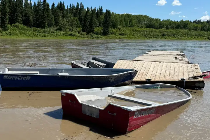 Edmonton Rowing Club dock found 300 km downstream after river surge