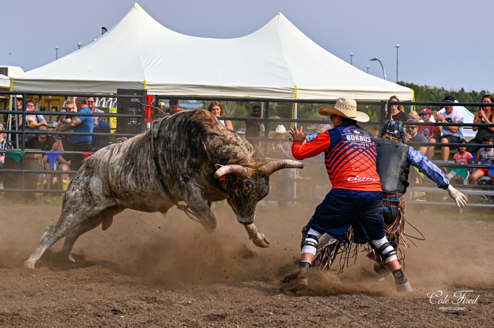 Bulls on the Beach rodeo event draws 1,000 spectators to Chestermere on July 17