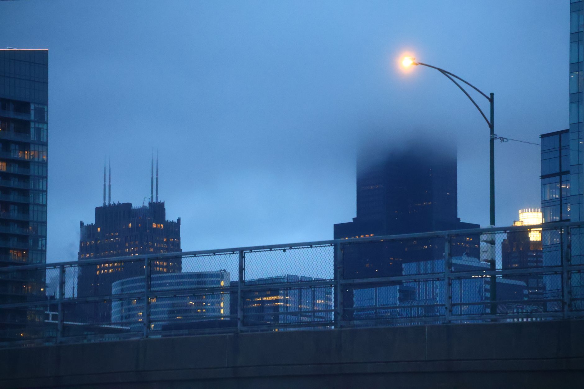 Foggy Monday — watch the road, catch a show tonight.